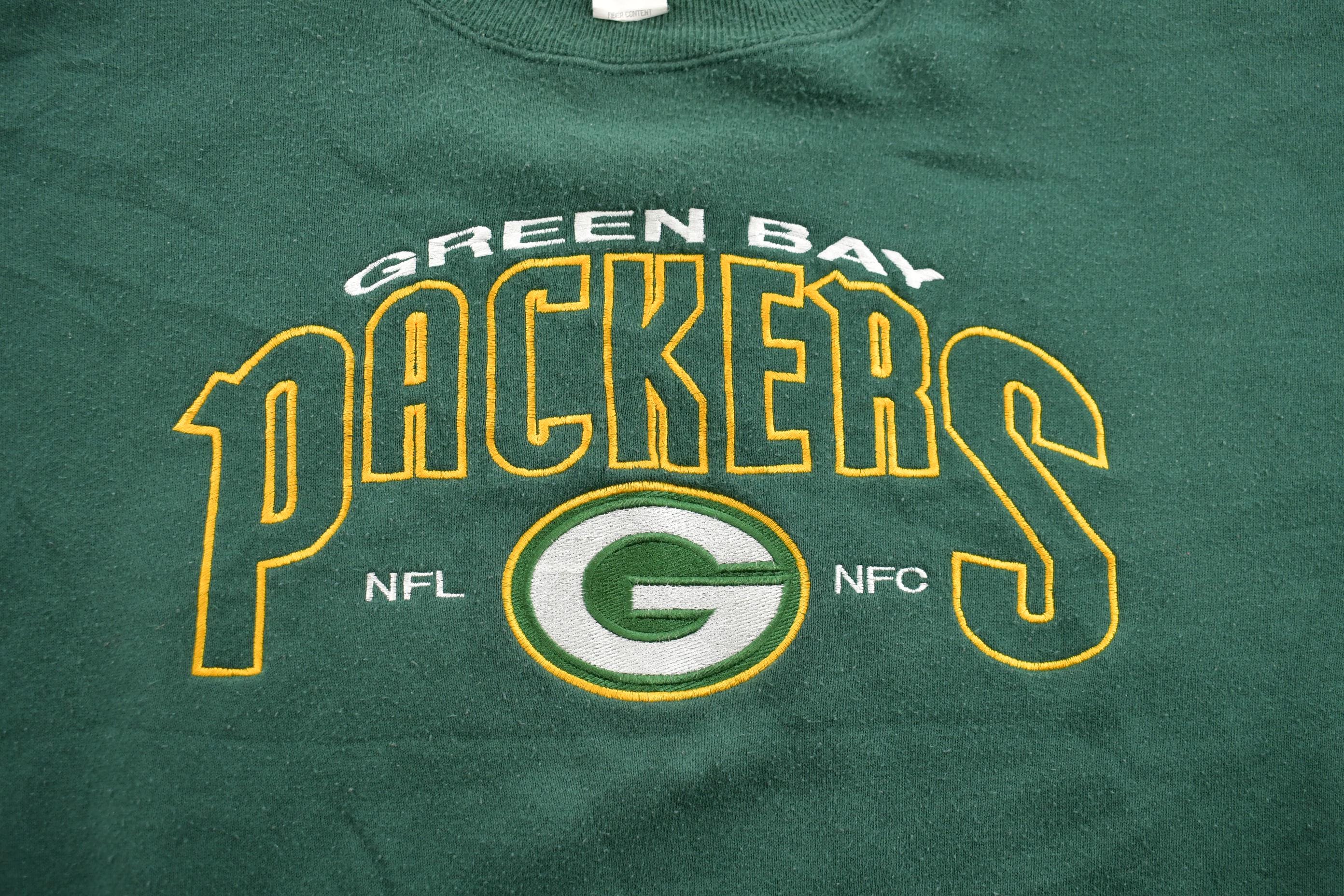 Vintage 1990s Greenbay Packers Crewneck Sweatshirt Men's 3XL - Image 4