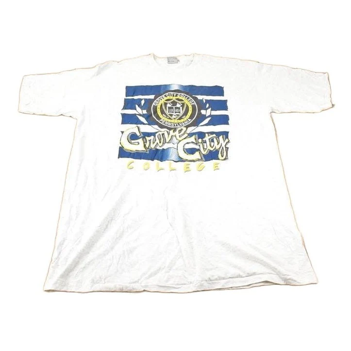 Vintage 1990s Grove City College Pennsylvania Graphic T-Shirt Men's 2XL