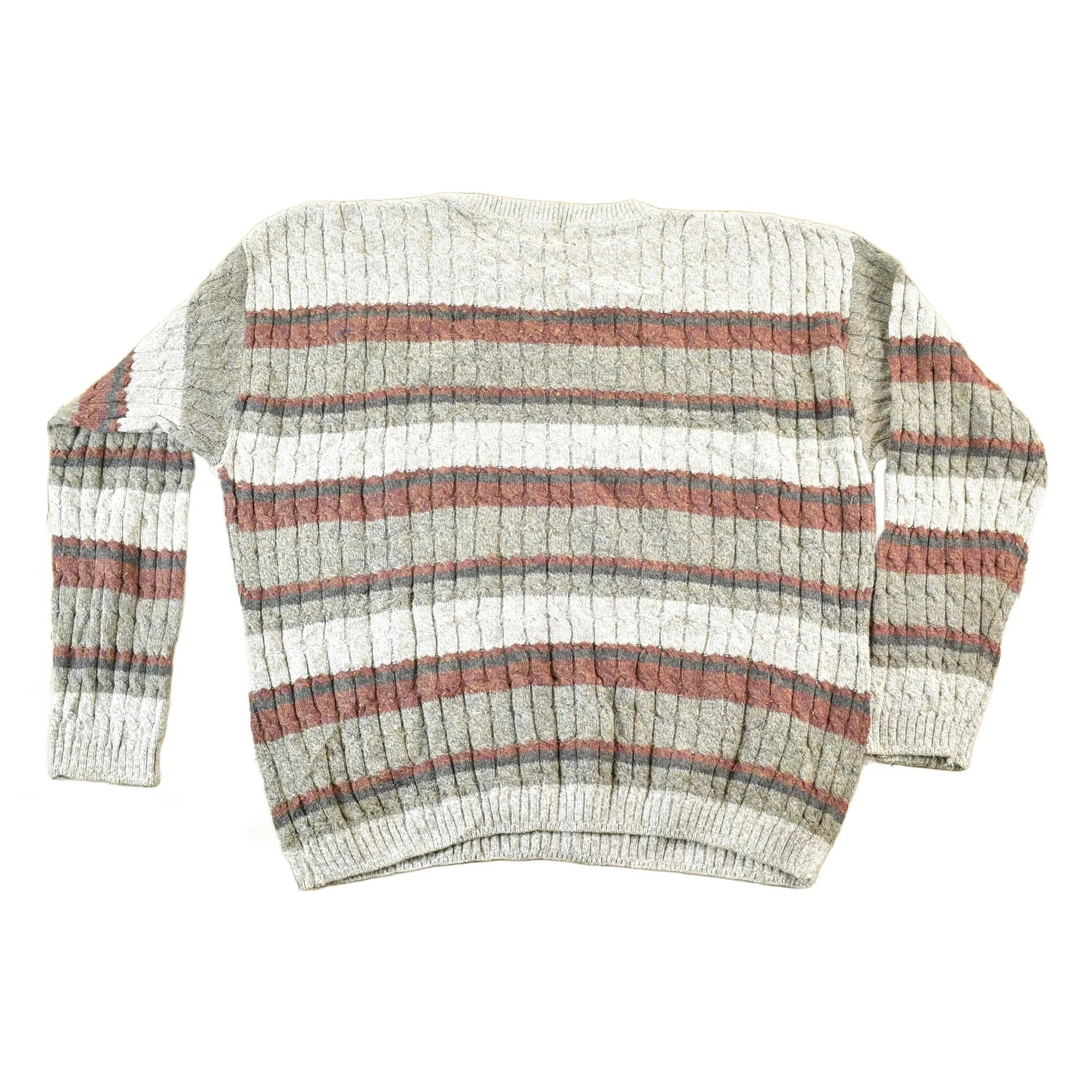 Vintage 1990s Haggar Knit Abstract Pattern Crewneck Sweater Mens XL - Image 2