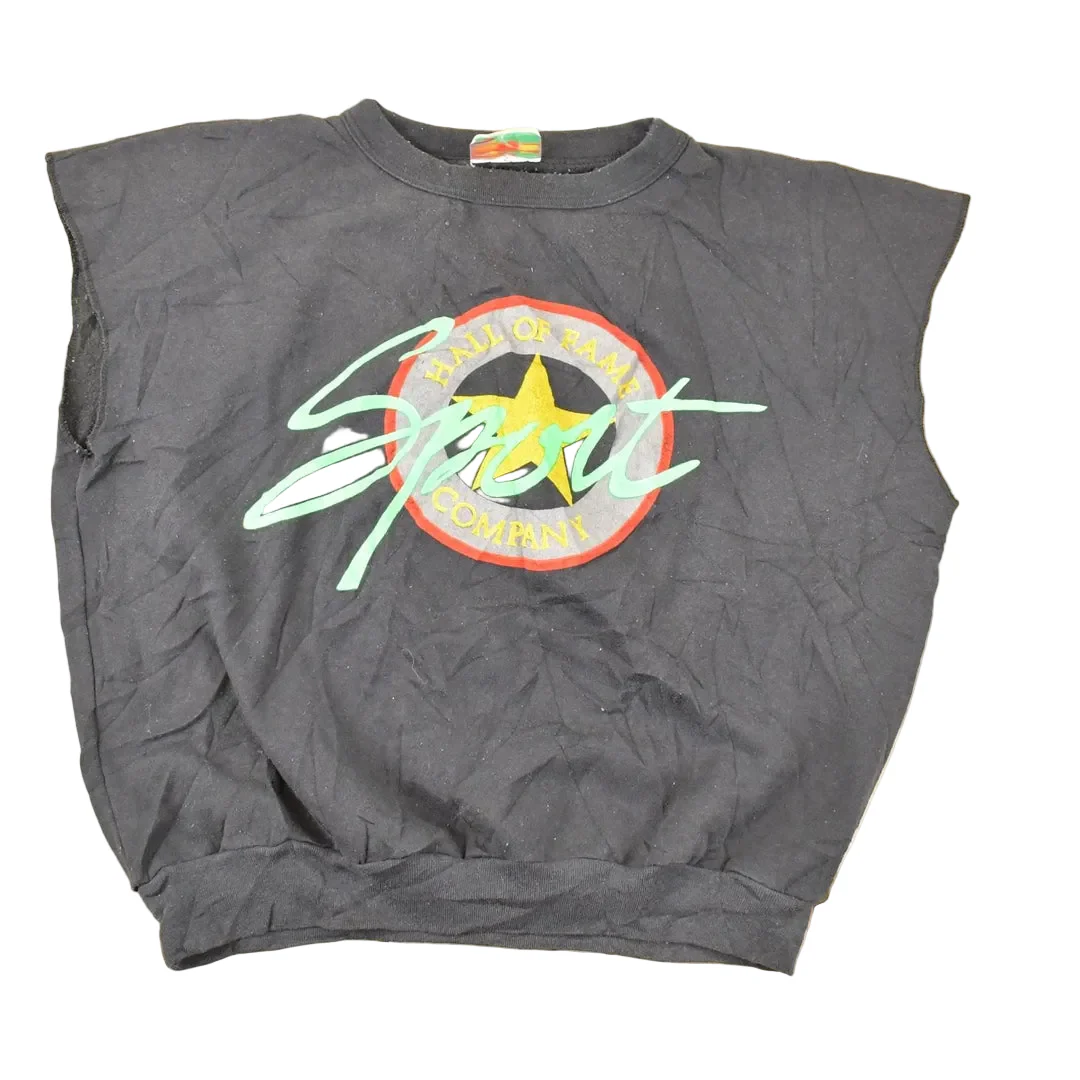 Vintage 1990s Hall Of Fame Company Sleeveless Graphic Print Crewneck Sweatshirt Men's L