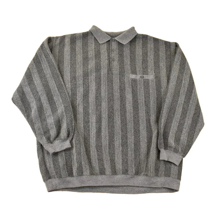 Vintage 1990s Harbour Bay Knit Button Up Shirt Mens XL