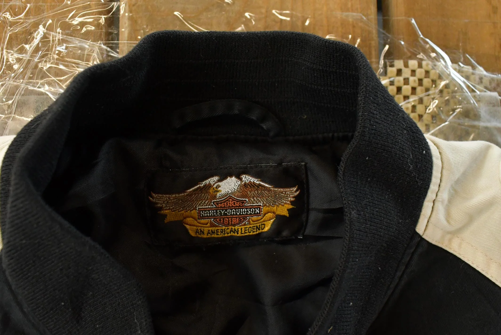 Vintage 1990s Harley Davidson Embroidered Motorcycle Bomber Jacket Men's Short Medium - Image 4