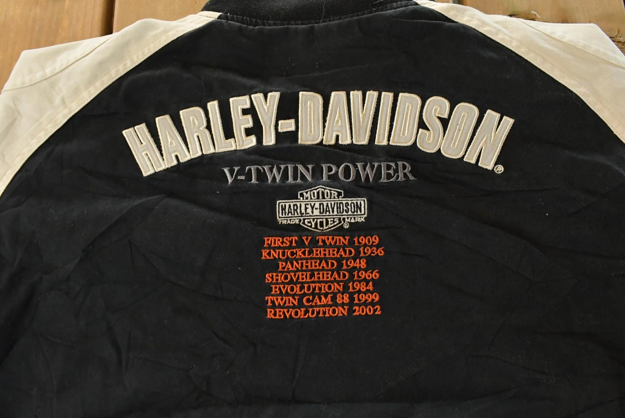 Vintage 1990s Harley Davidson Embroidered Motorcycle Bomber Jacket Men's Short Medium - Image 5