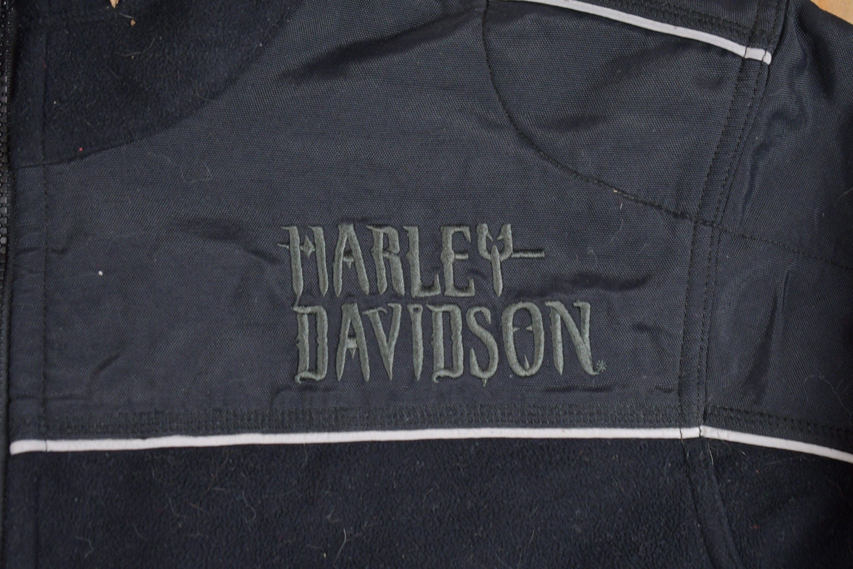 Vintage 1990s Harley Davidson Fleece Zip Up Sweater Men's XL - Image 4