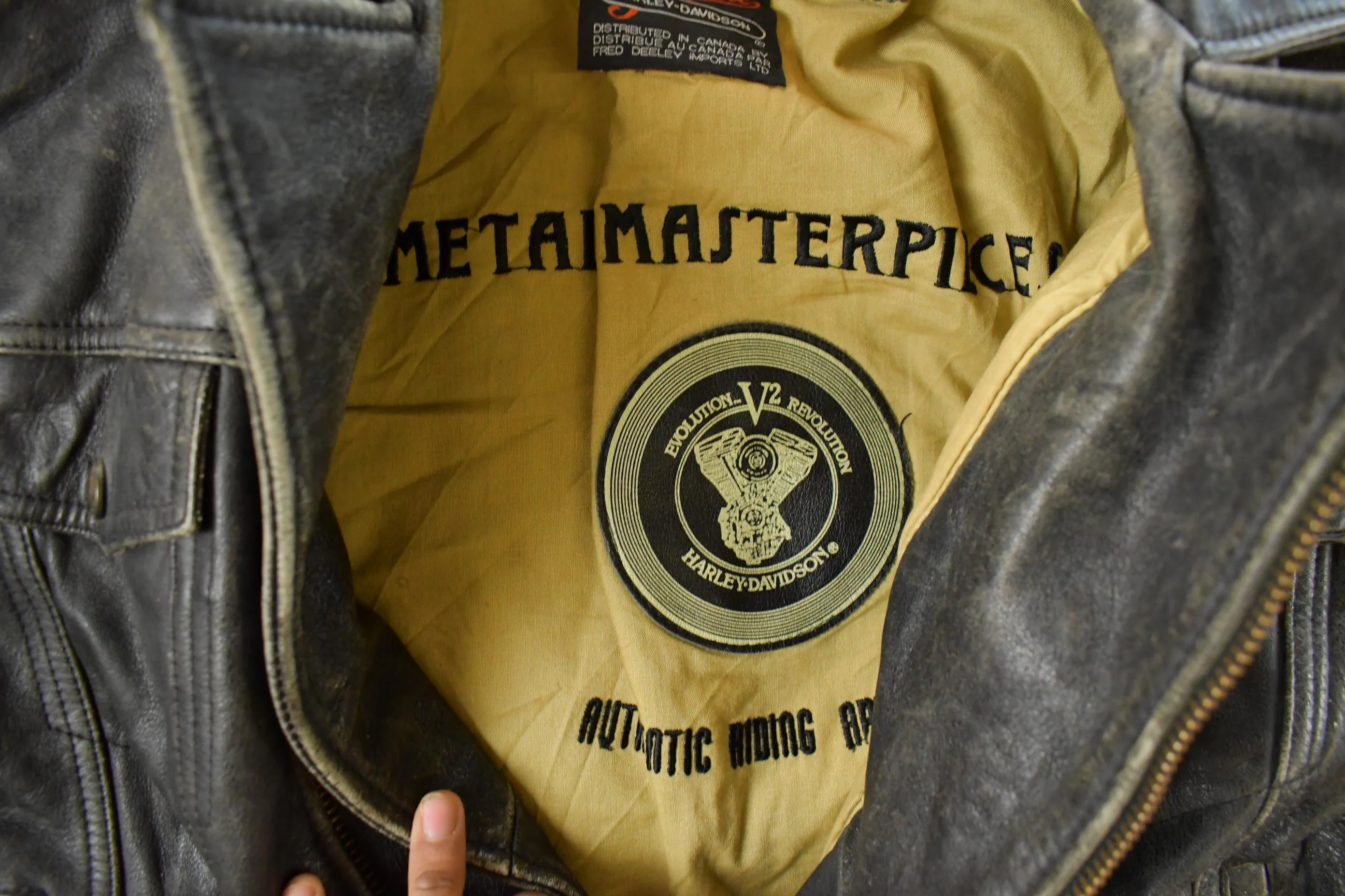 Vintage 1990s Harley Davidson Leather Biker Jacket Men's Small - Image 7