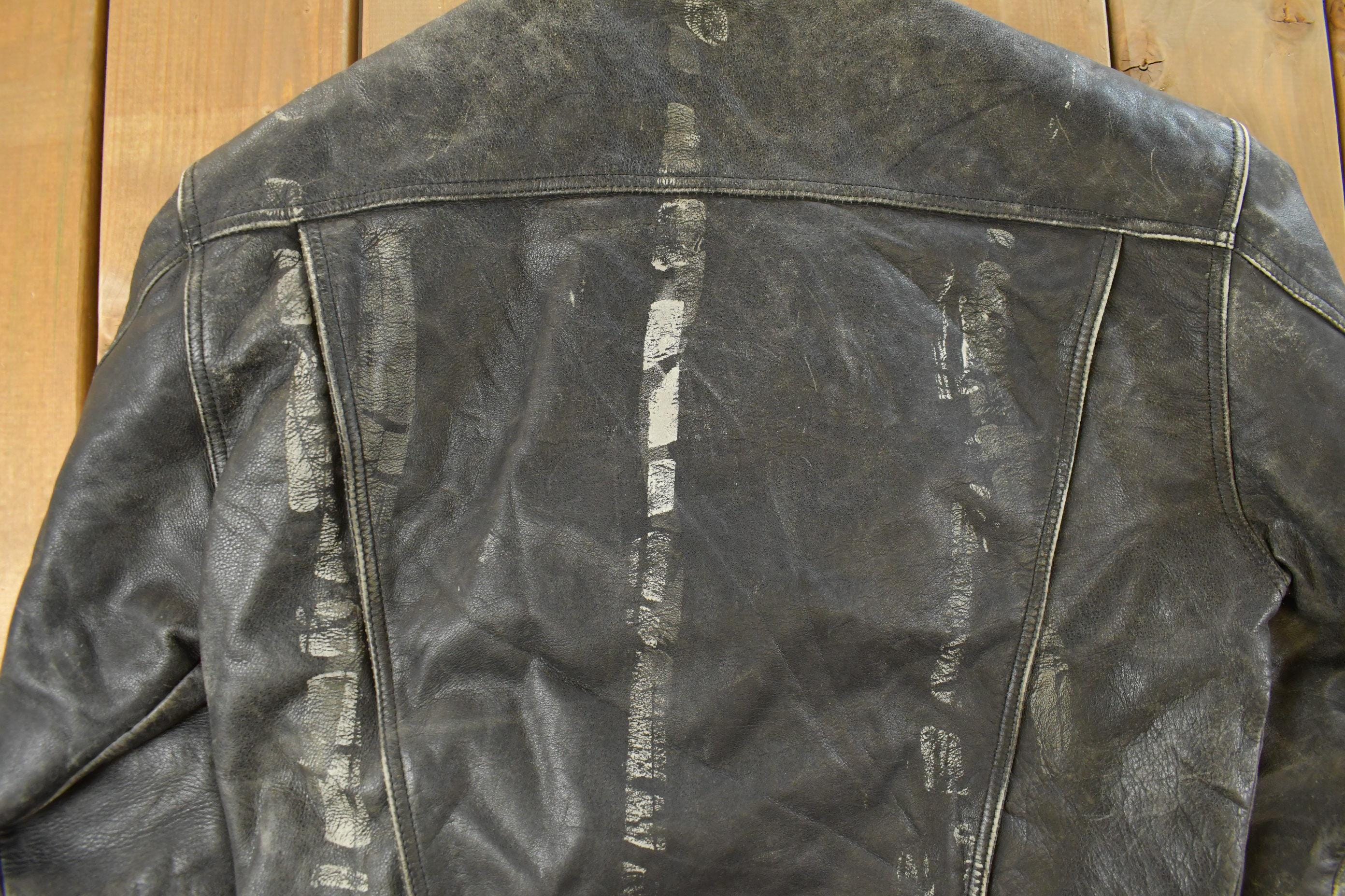 Vintage 1990s Harley Davidson Leather Biker Jacket Men's Small - Image 8