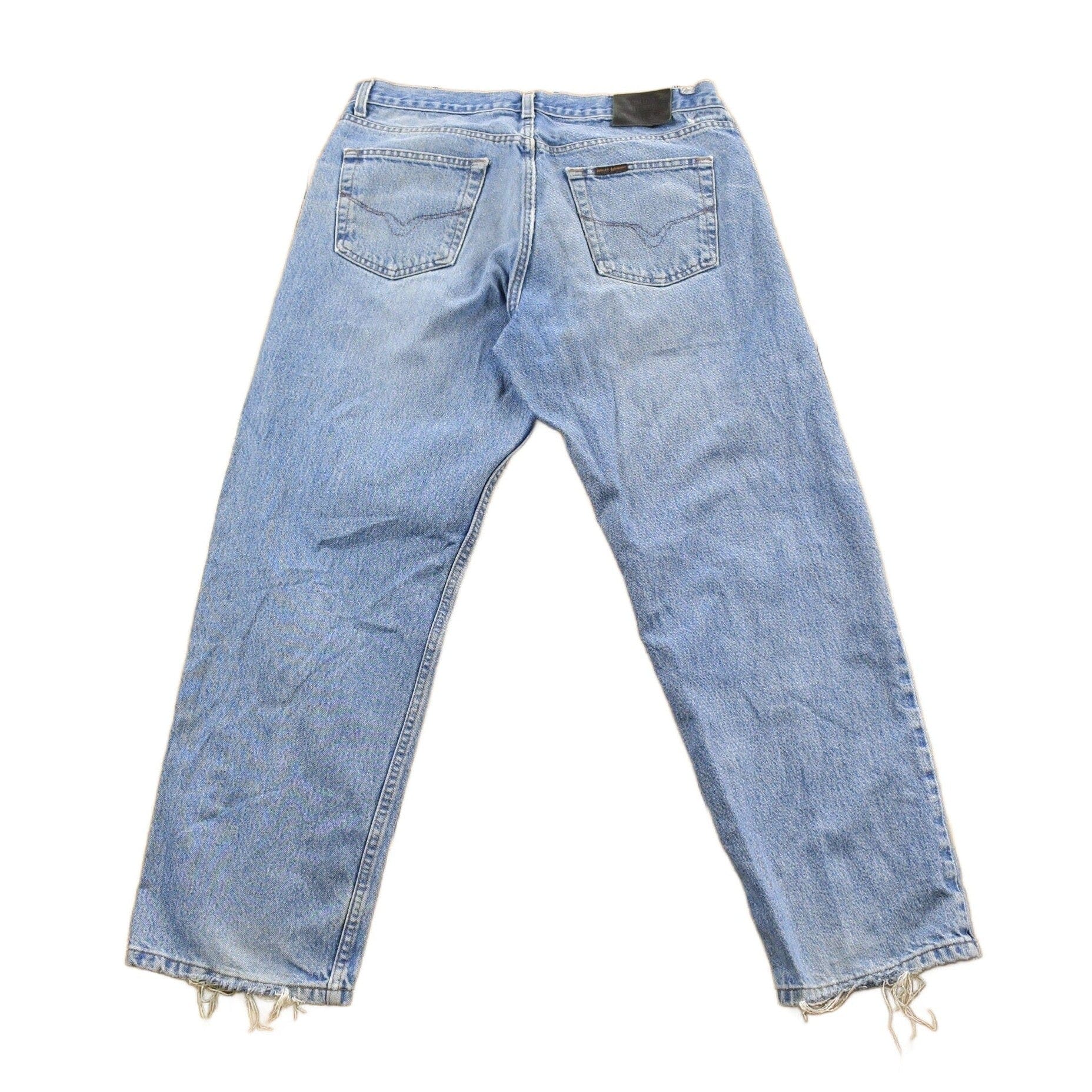 Vintage 1990s Harley Davidson Light Wash Denim Jeans Men's 36 x 28 - Image 2