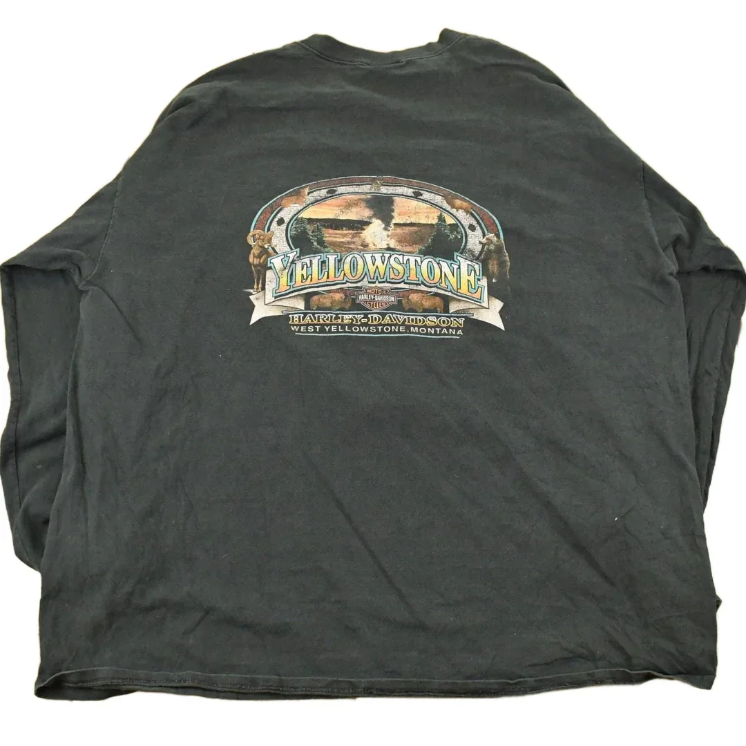 Vintage 1990s Harley Davidson Motorcycles Long Sleeve T-Shirt Men's 3XL - Image 2