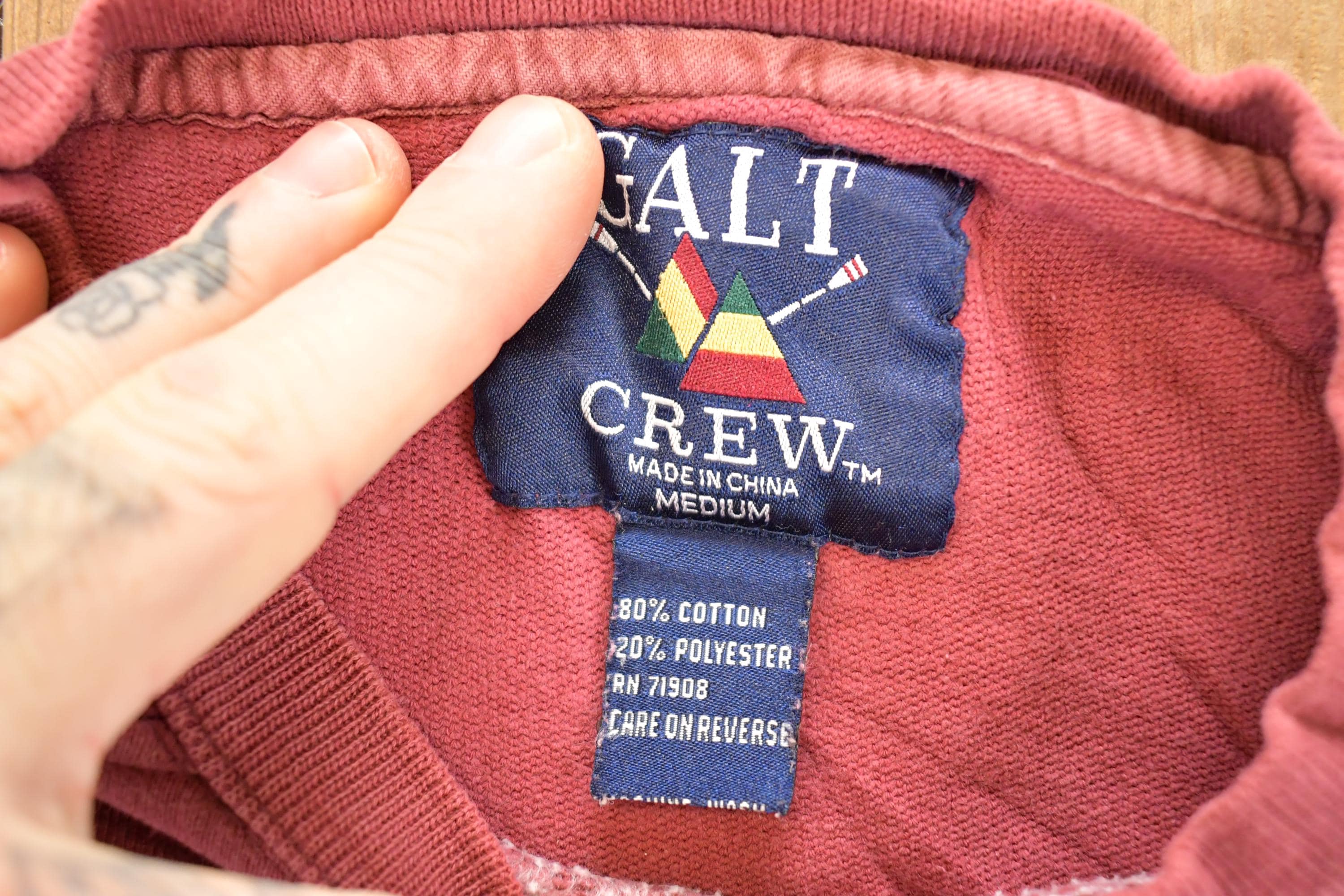 Vintage 1990s Harvard Crimson University Crewneck Sweater Men's L - Image 4