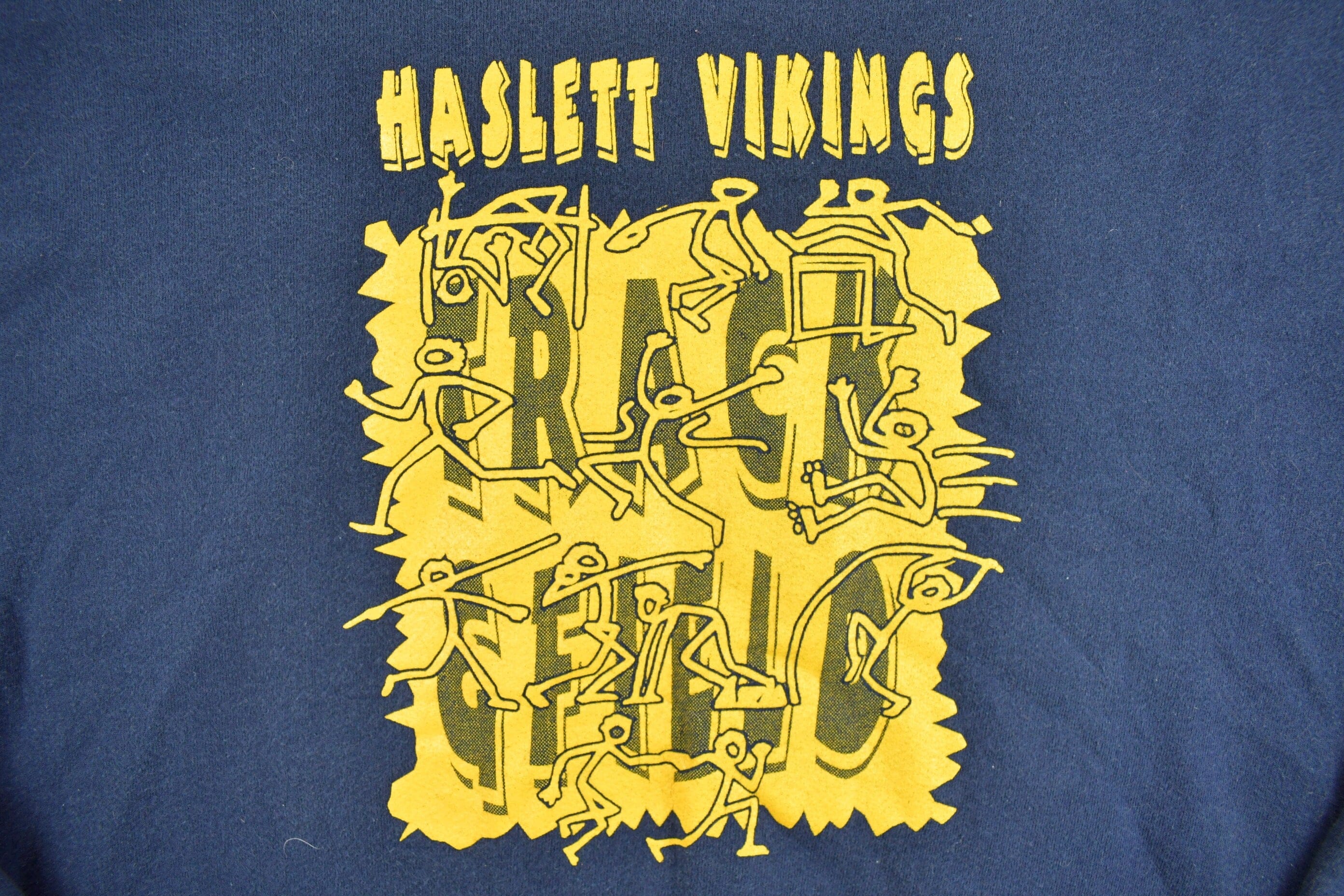 Vintage 1990s Haslett Vikings High School Collegiate Crewneck Men's Large - Image 3