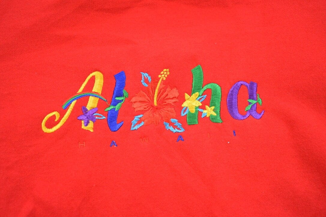 Vintage 1990s Hawaii Aloha Crewneck Sweatshirt Men's Large - Image 4
