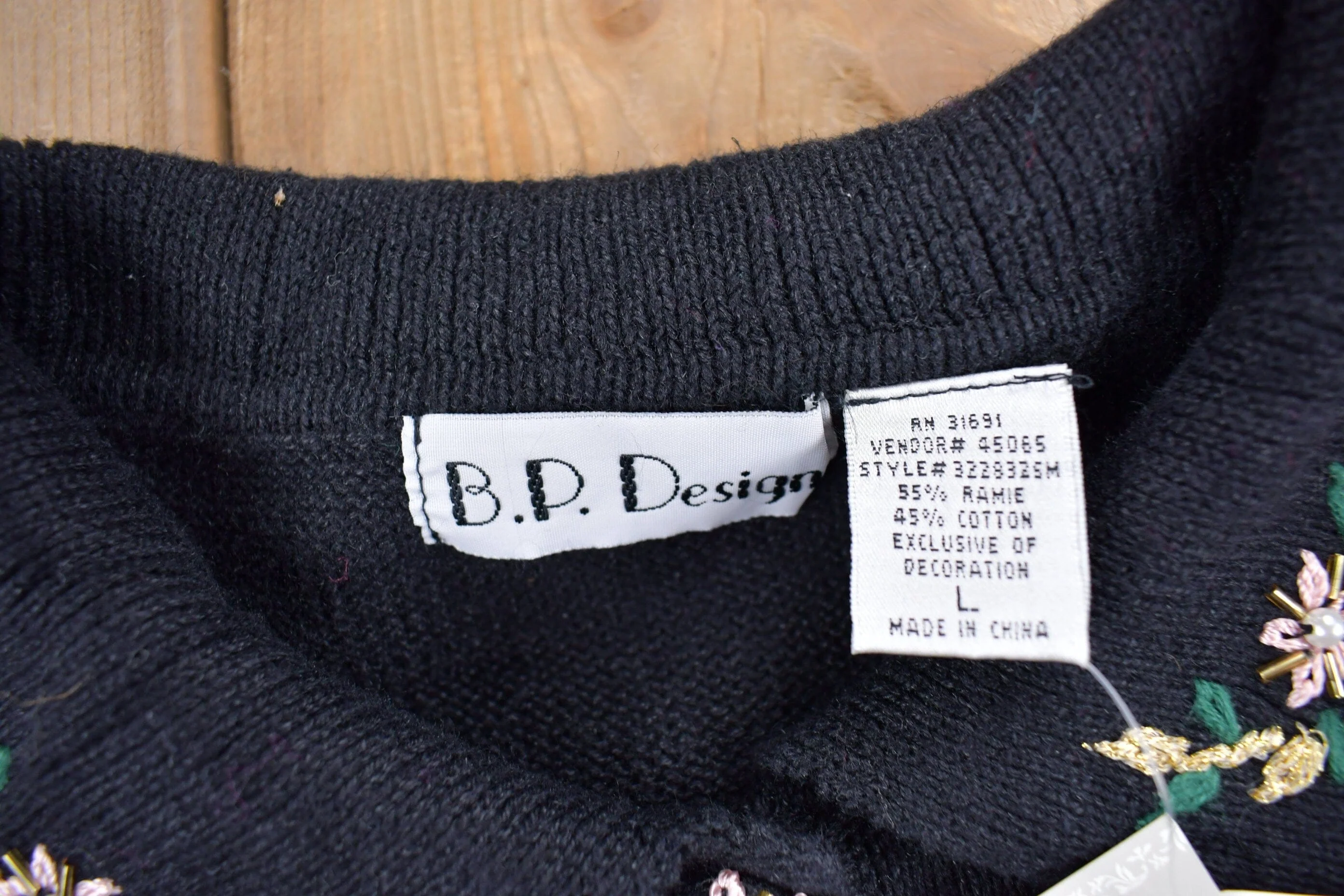 Vintage 1990s Headstock B.P Design Christmas Theme Knit Cardigan Sweater Men's Large - Image 5