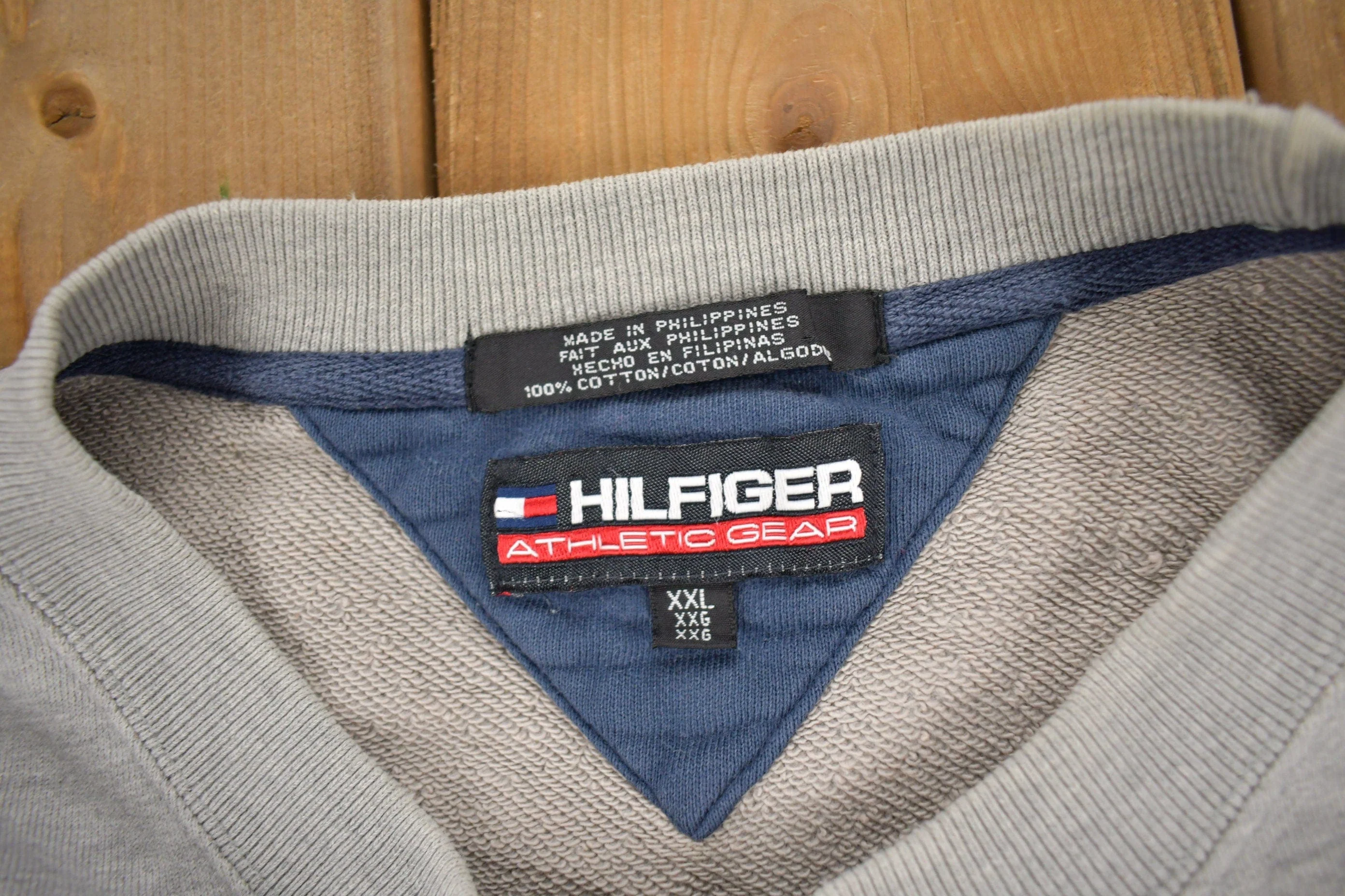 Vintage 1990s Hilfiger Athletic Gear Crewneck Sweatshirt Men's 2XL - Image 9