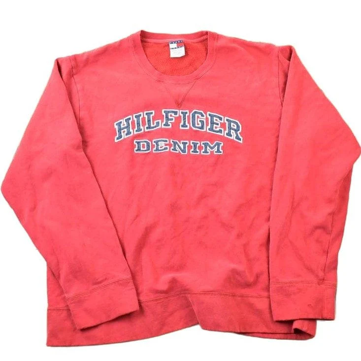 Vintage 1990s Hilfiger Denim Tommy Jeans Crewneck Sweatshirt Men's XL