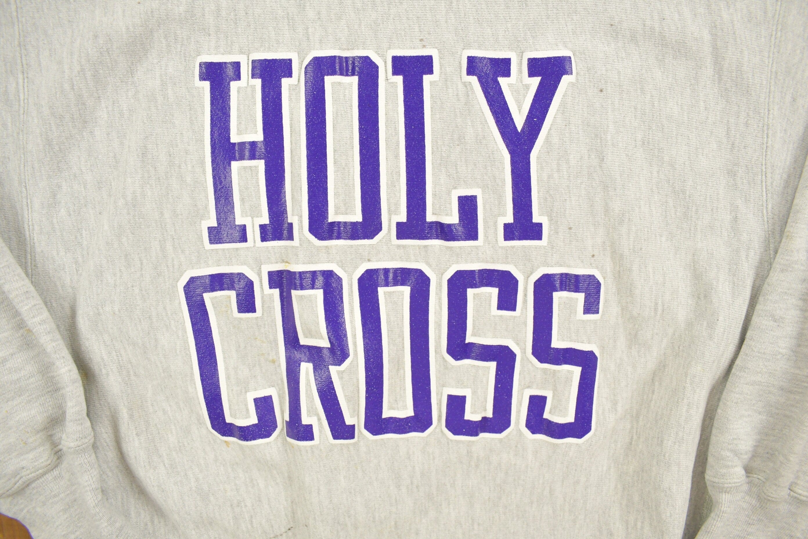 Vintage 1990s Holy Cross Reverse Champion Weave Crewneck Men's L - Image 3