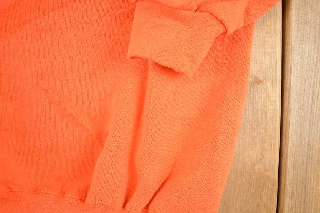 Vintage 1990s Honors Blank Orange Souvenir Crewneck Sweatshirt Men's XL - Image 3