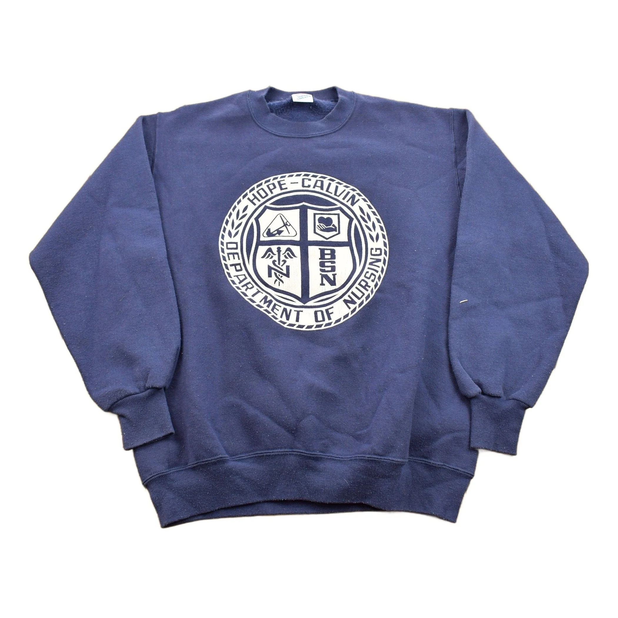 Vintage 1990s Hope Calvin Department Of Nursing Crewneck Sweatshirt