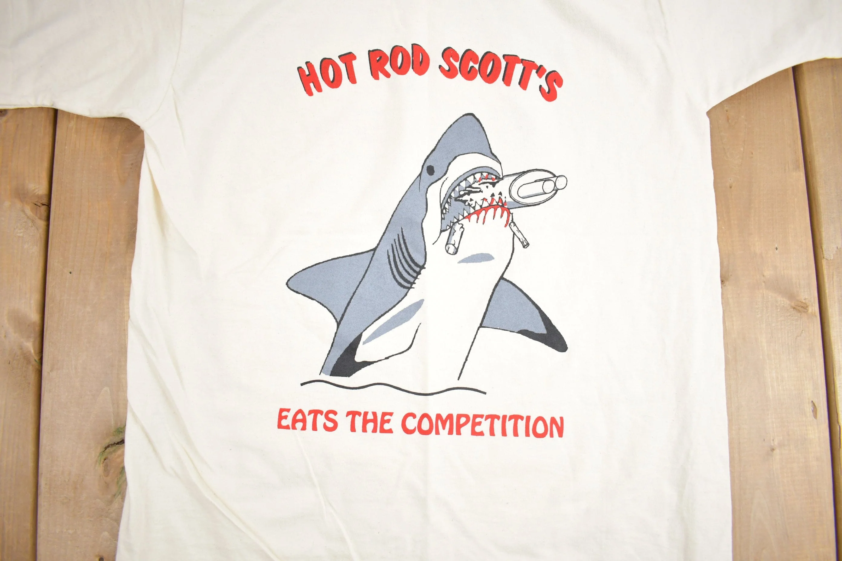 Vintage 1990s Hot Rod Scott's Graphic T Shirt Men's Large - Image 3
