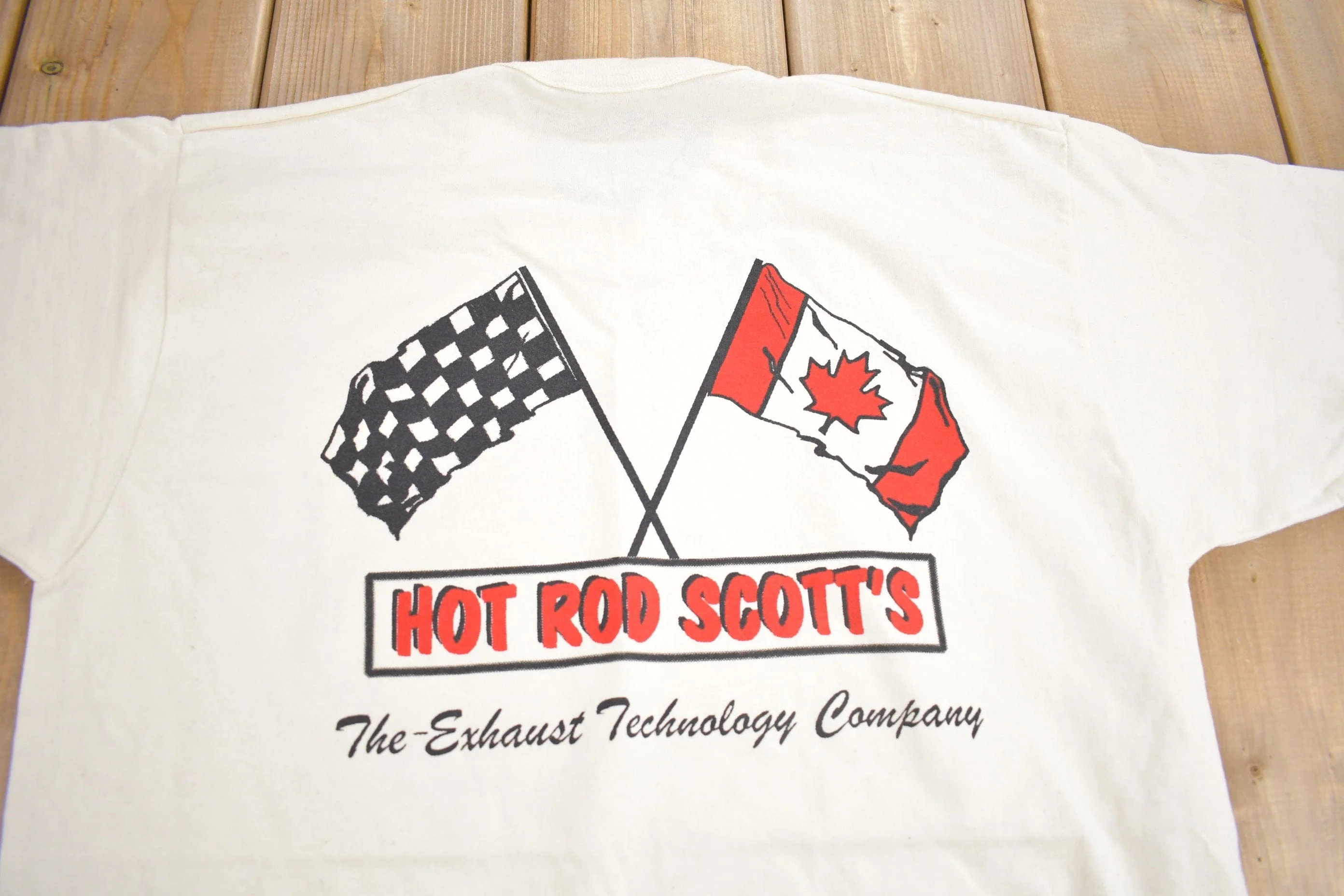 Vintage 1990s Hot Rod Scott's Graphic T Shirt Men's Large - Image 4