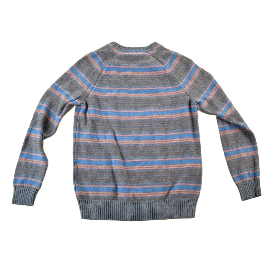 Vintage 1990s Hudson North Knit Abstract Pattern Crewneck Sweater Mens S - Image 2