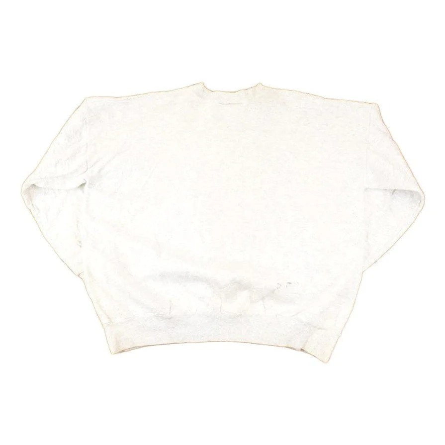 Vintage 1990s I Don't Do Mornings Bulldog Graphic Print Crewneck Sweatshirt Men's XL - Image 2