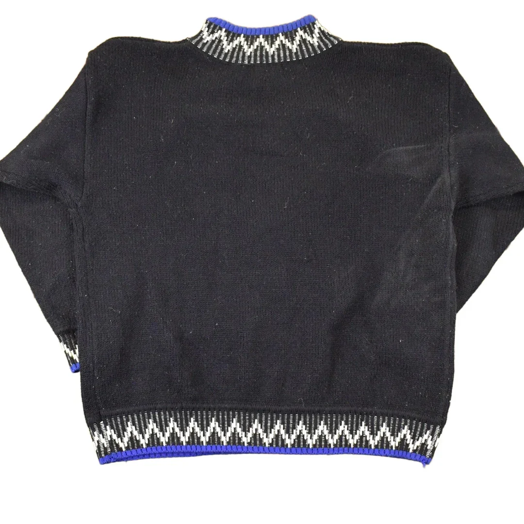 Vintage 1990s Ice Fire High Altitude Embroidered Ski Knit Crewneck Sweater Mens L - Image 2