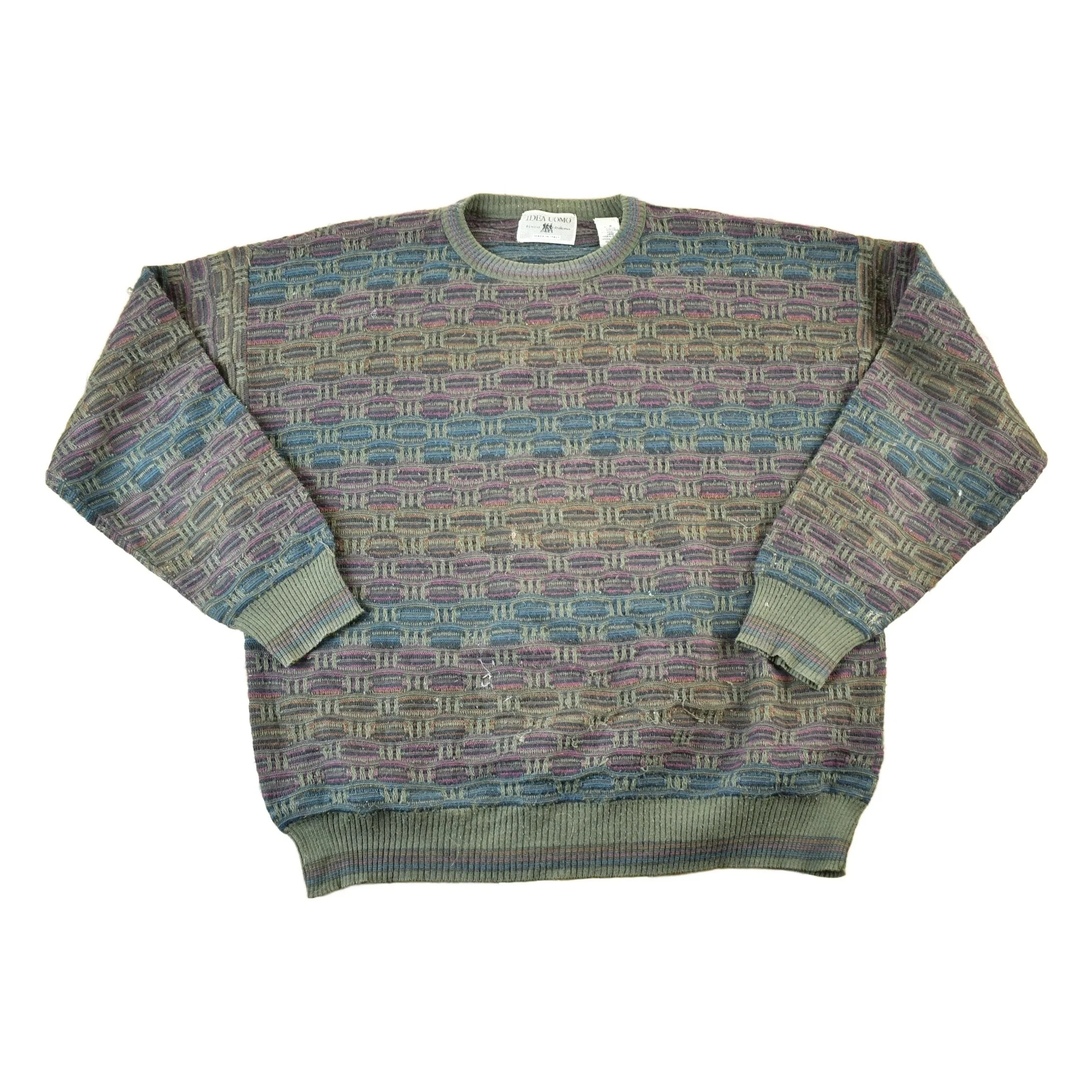 Vintage 1990s Idea Uomo Wool Knit Sweater Mens L