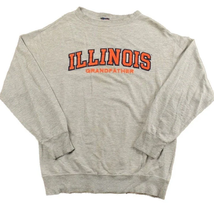 Vintage 1990s Illinois Grandfather Collegiate Crewneck Men's Medium