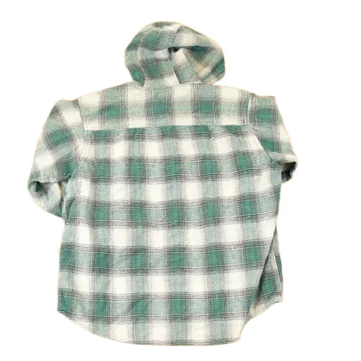 Vintage 1990s In Style New York Plaid Button Up Hoodie Men's M - Image 2