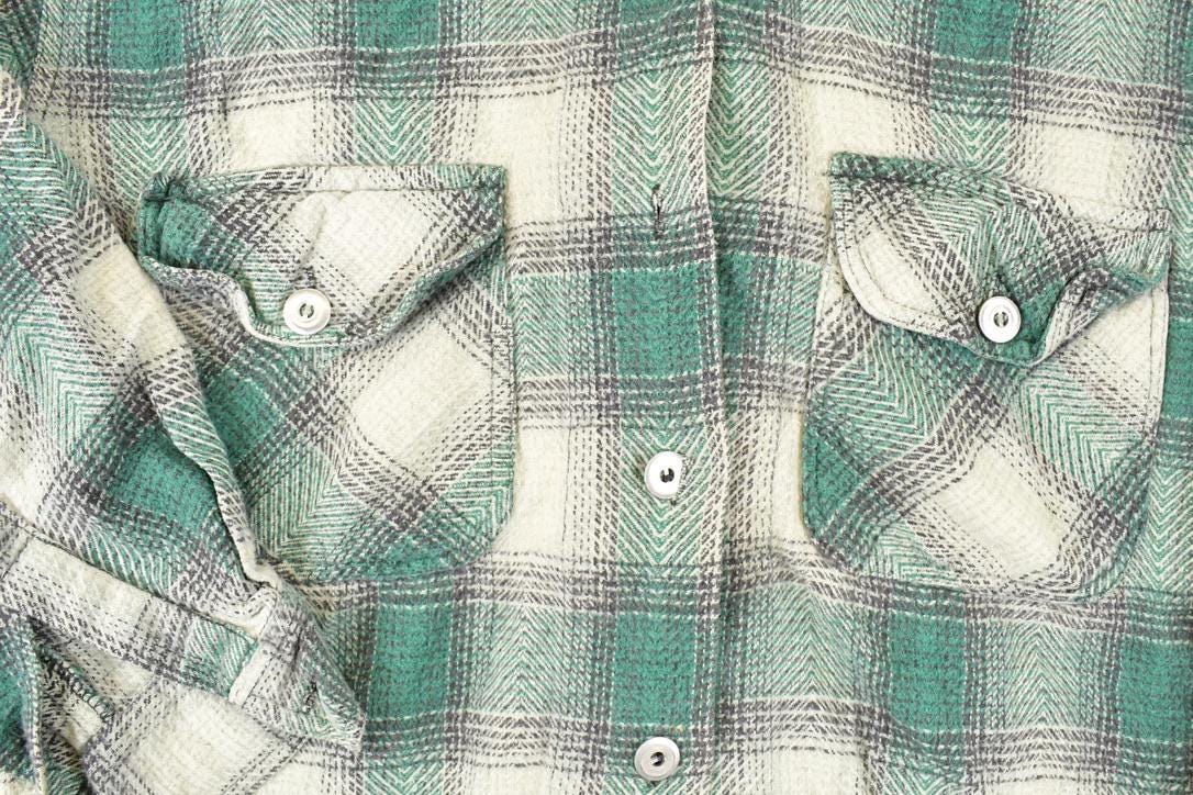 Vintage 1990s In Style New York Plaid Button Up Hoodie Men's M - Image 3