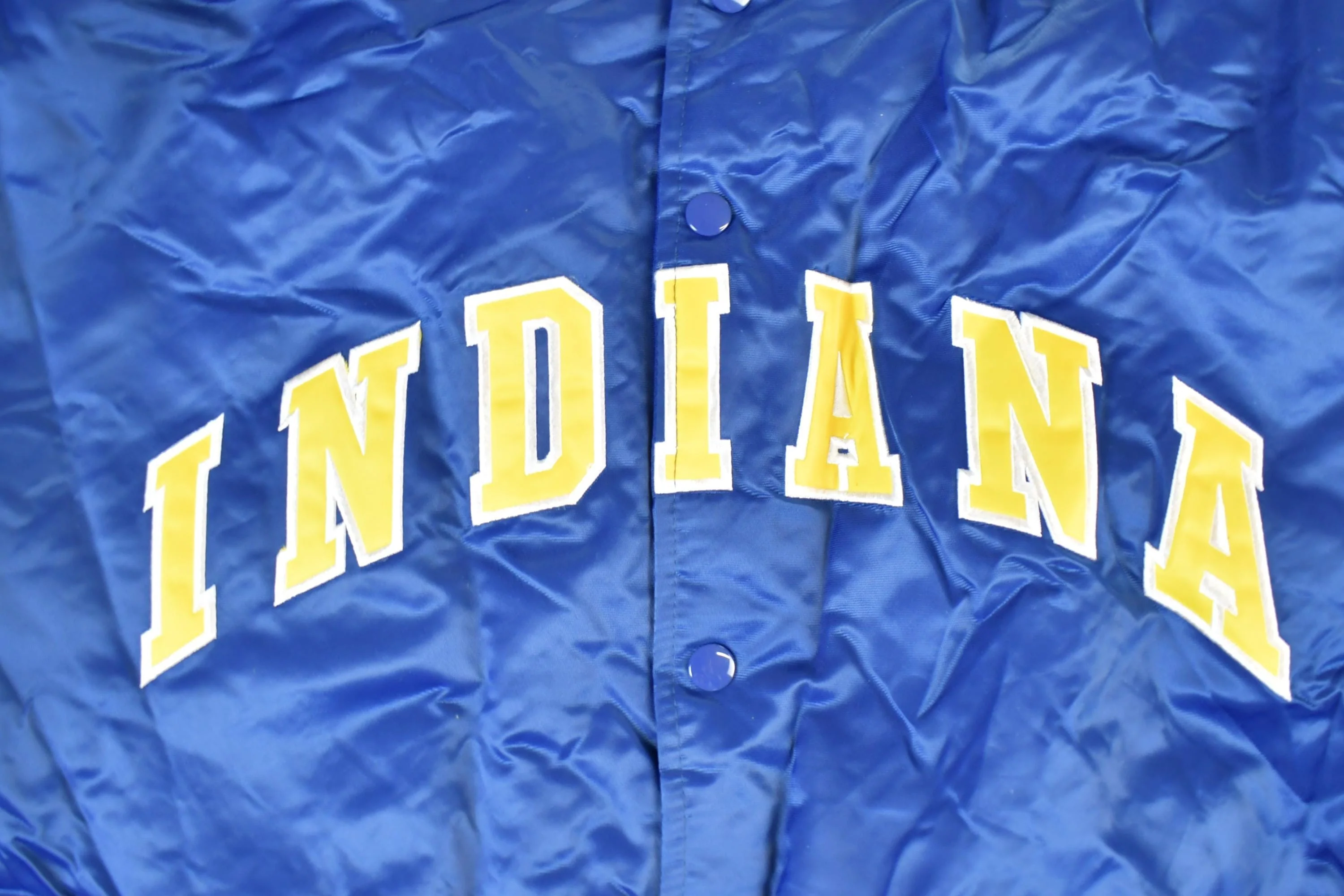Vintage 1990s Indiana Pacers NBA Hardwood Classics Puffer Bomber Basketball Warm Up Jacket Men's 2XL - Image 4