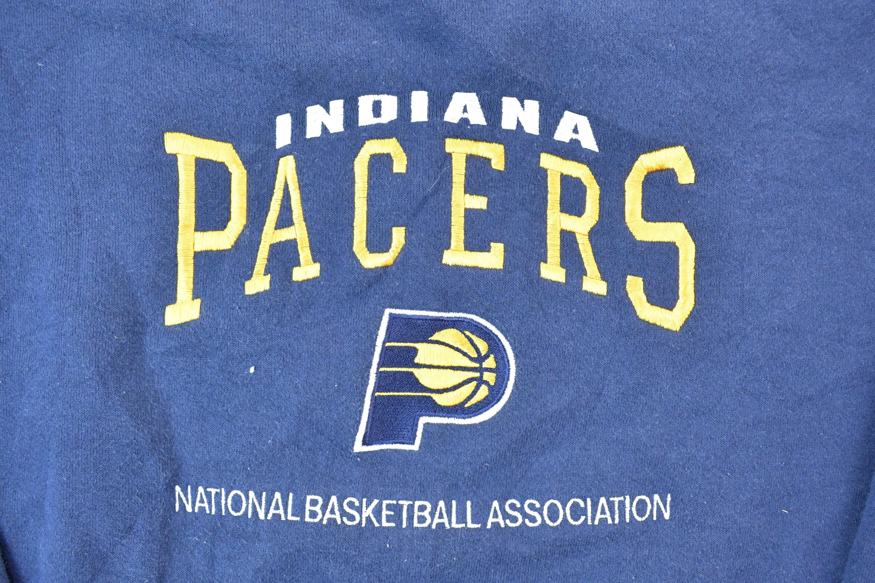 Vintage 1990s Indiana Pacers Nutmeg Mills NBA Crewneck Sweatshirt Men's Large - Image 4