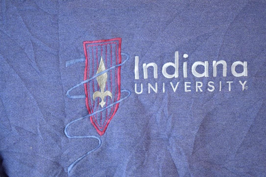 Vintage 1990s Indiana University Collegiate Crewneck Men's XL - Image 3