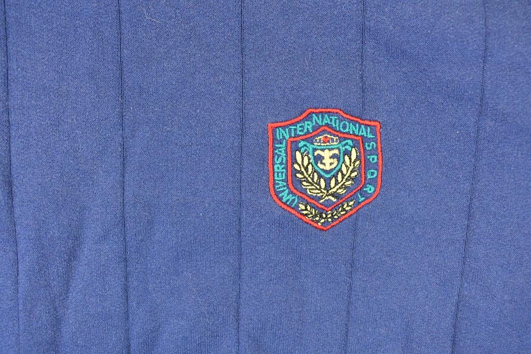 Vintage 1990s International Sport Embroidered Crest Logo Crewneck Sweatshirt Mens L - Image 3