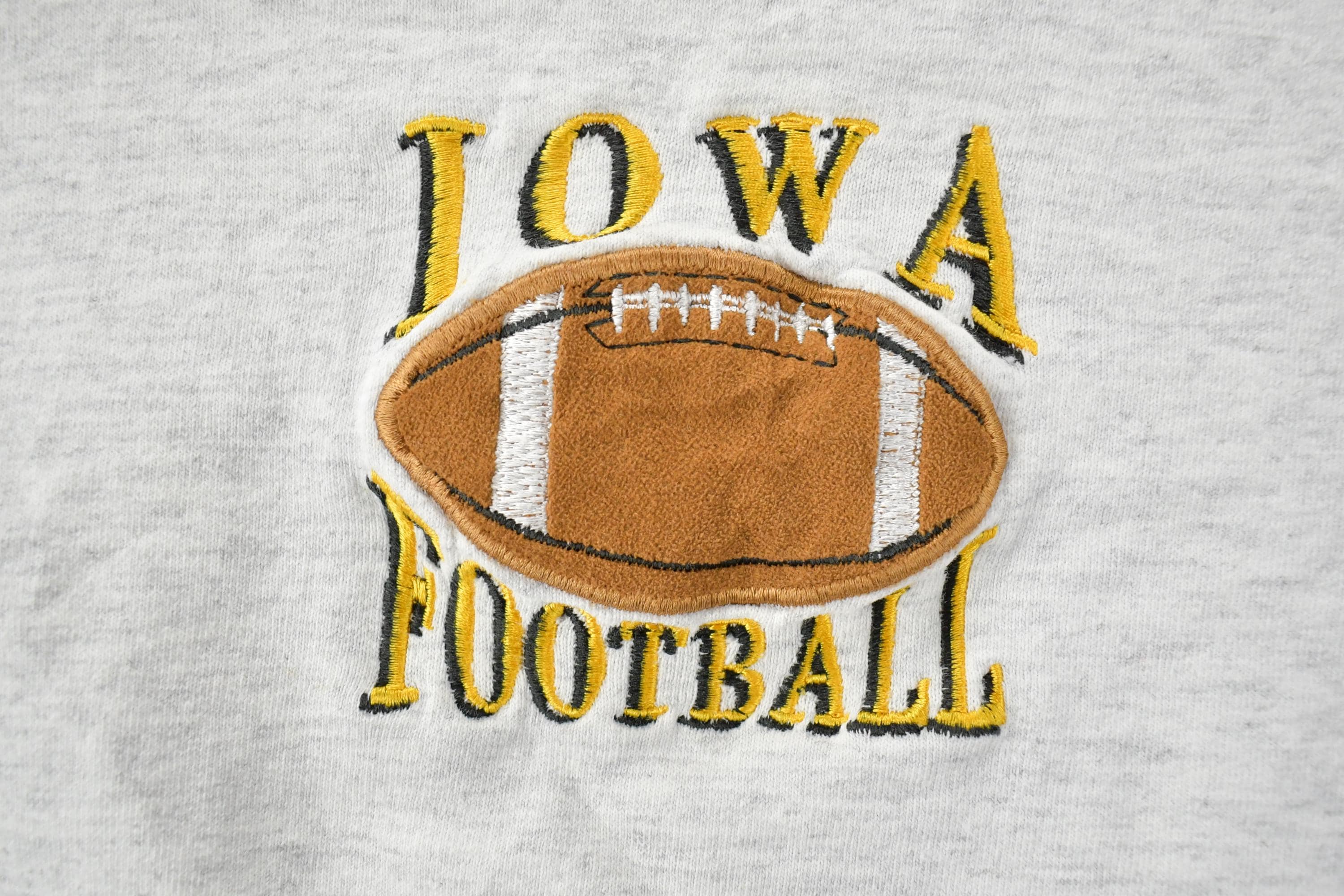 Vintage 1990s Iowa Football University Collegiate Crewneck Men's Large - Image 4