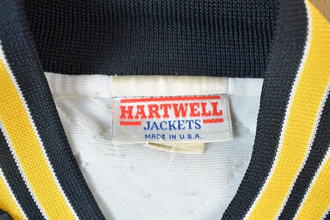 Vintage 1990s Iowa Hartwell Jackets Satin Button Up University of Collegiate NCAA Jacket Men's Large - Image 3