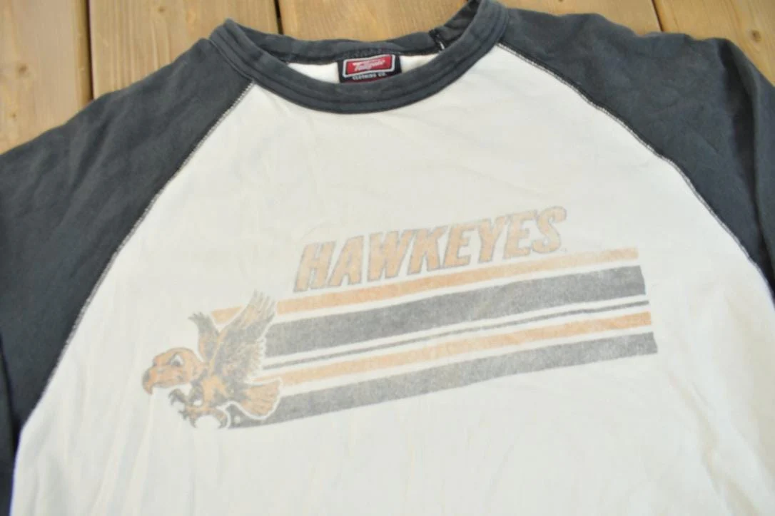 Vintage 1990s Iowa Hawkeyes Collegiate Long Sleeve T-Shirt Men's Medium - Image 3