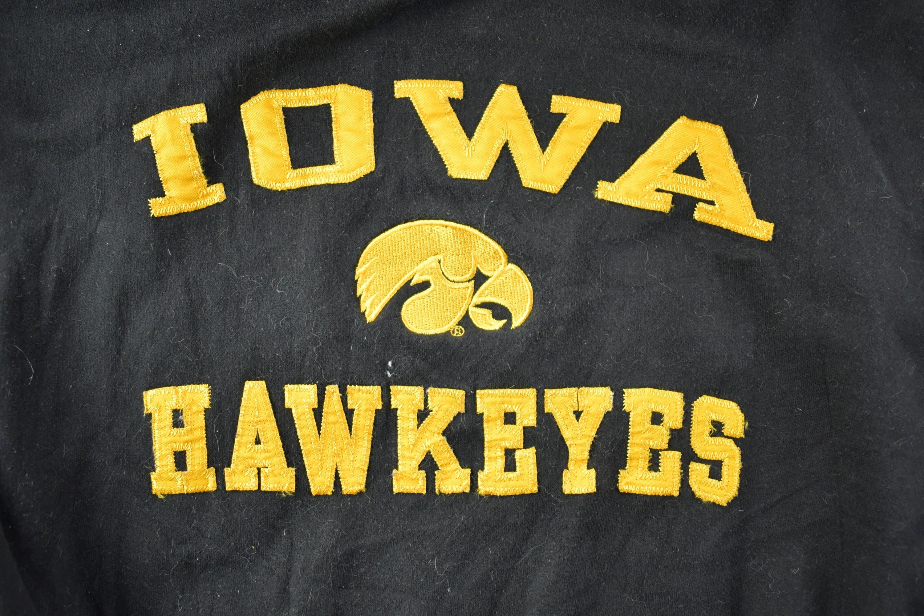 Vintage 1990s Iowa Hawkeyes OVB University Collegiate Hoodie Men's Medium - Image 3