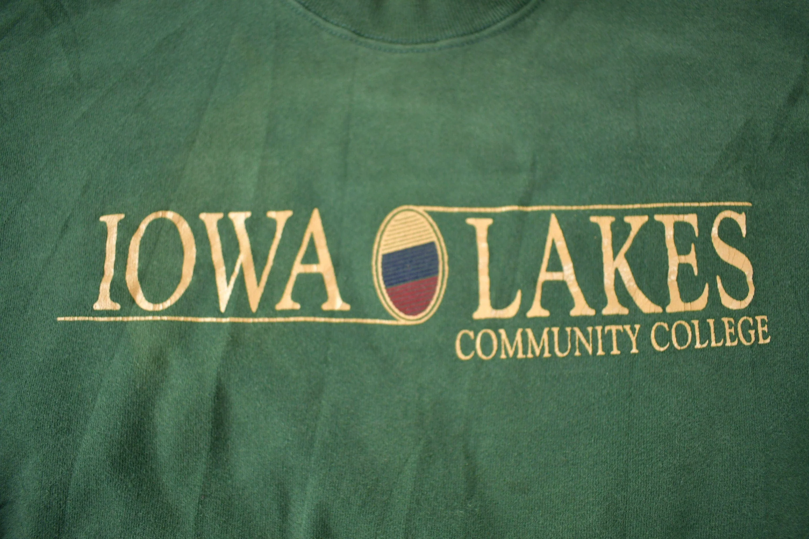 Vintage 1990s Iowa Lakes Community College Souvenir Travel Crewneck Sweatshirt Men's XL - Image 3