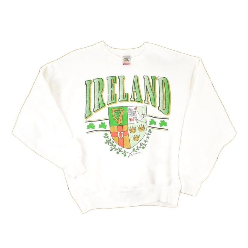 Vintage 1990s Ireland Sportsprint Crewneck Sweatshirt Men's L