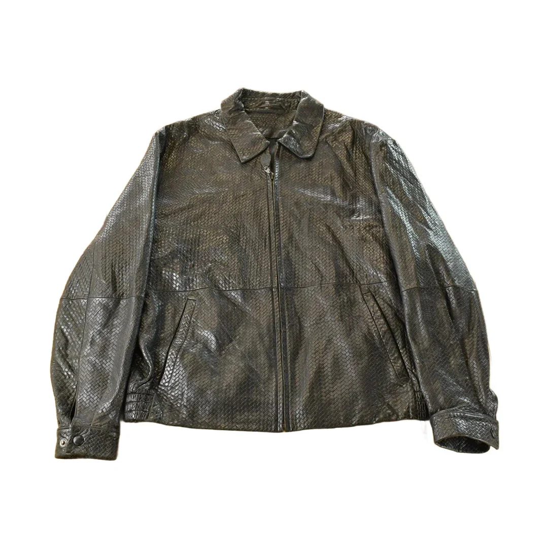 Vintage 1990s Italian Lamb Leather Jacket Men's Large