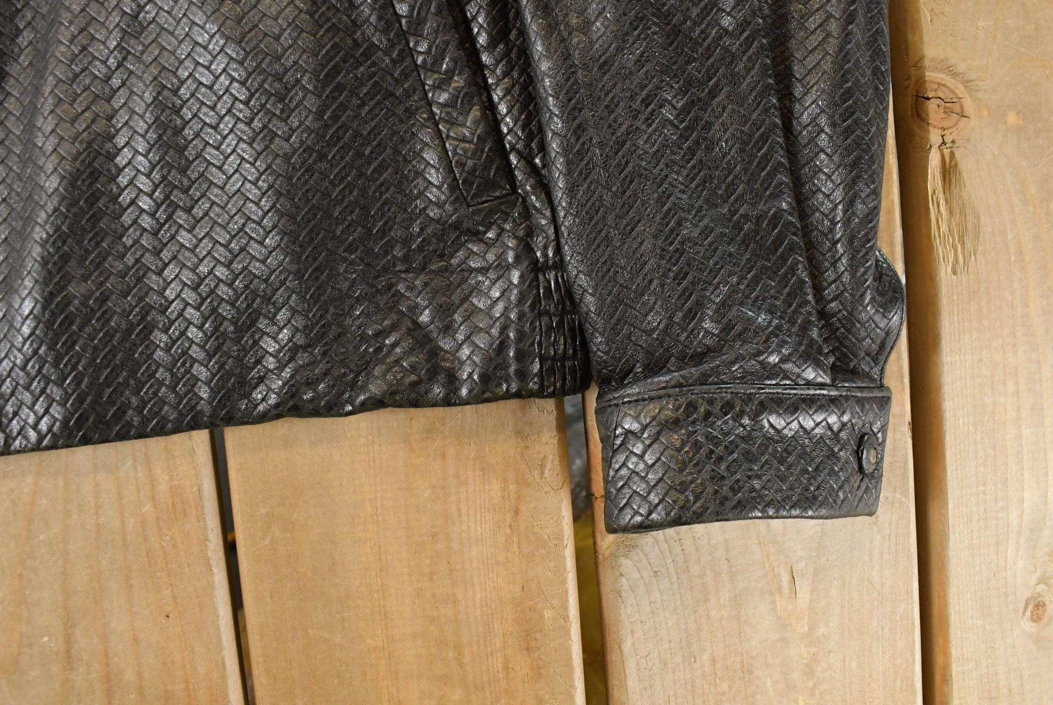Vintage 1990s Italian Lamb Leather Jacket Men's Large - Image 3