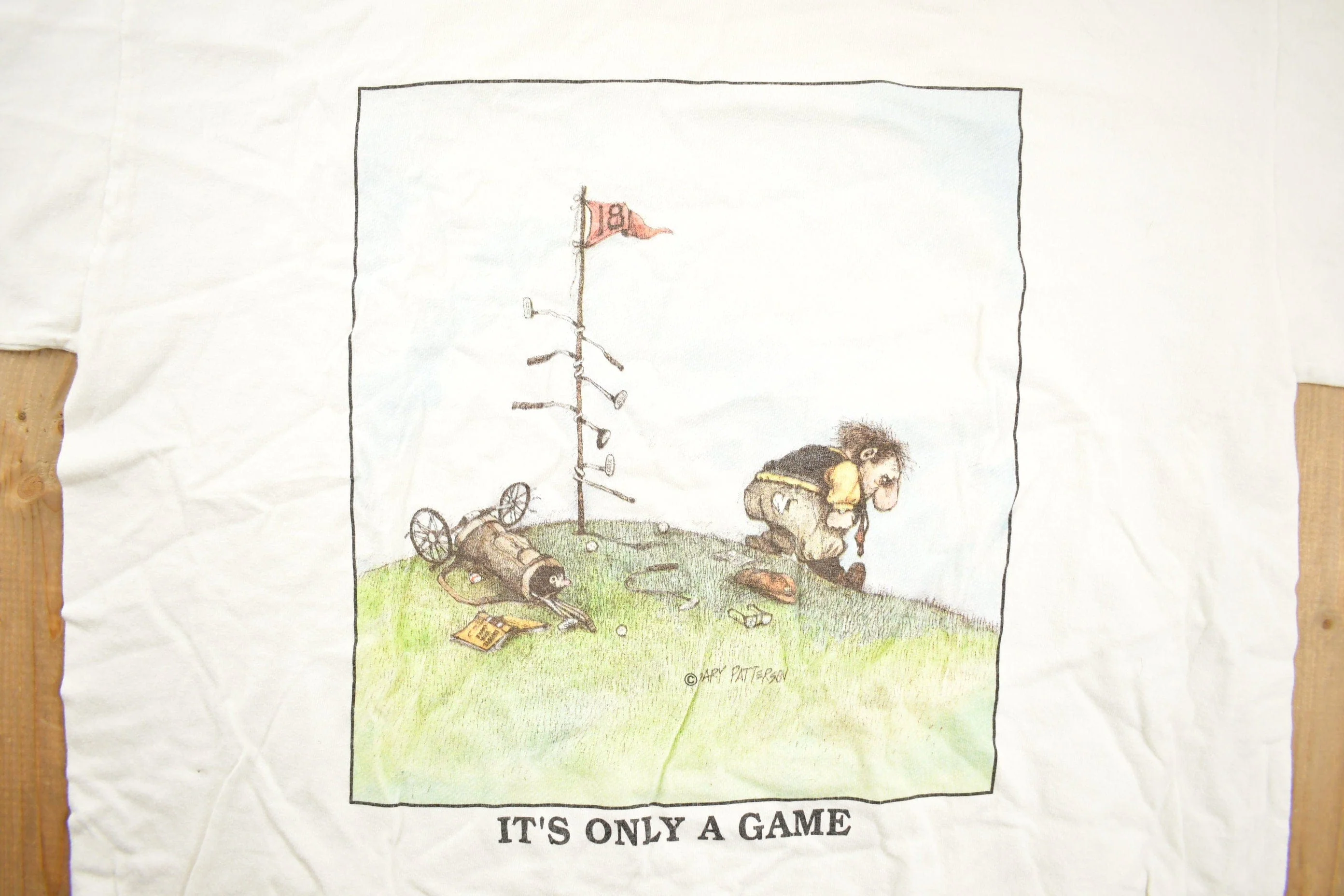 Vintage 1990s "Its Only A Game" Graphic Golf T Shirt Men's Large - Image 3