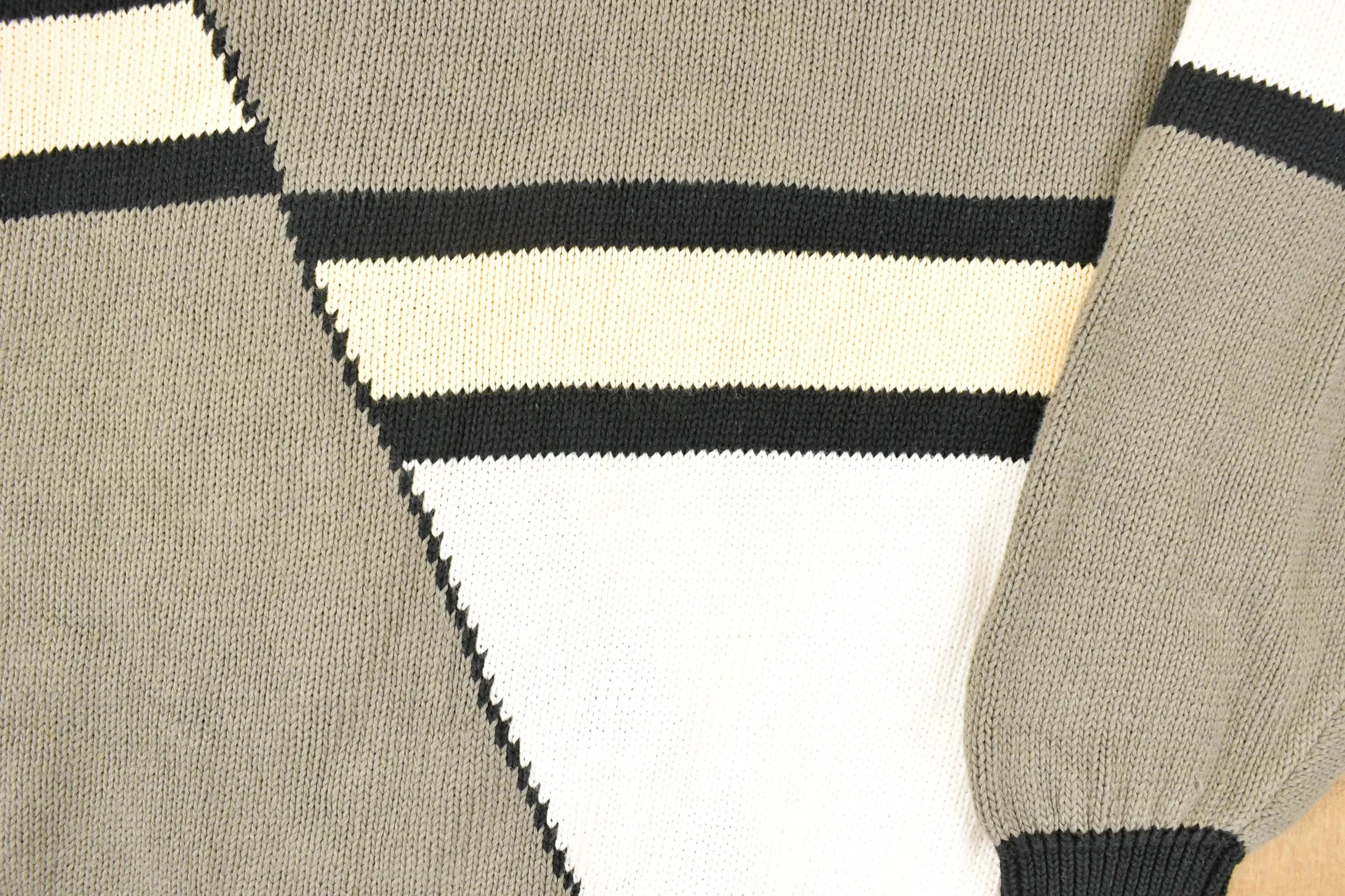 Vintage 1990s Izod Club Abstract Knit Crewneck Sweater Mens L - Image 3