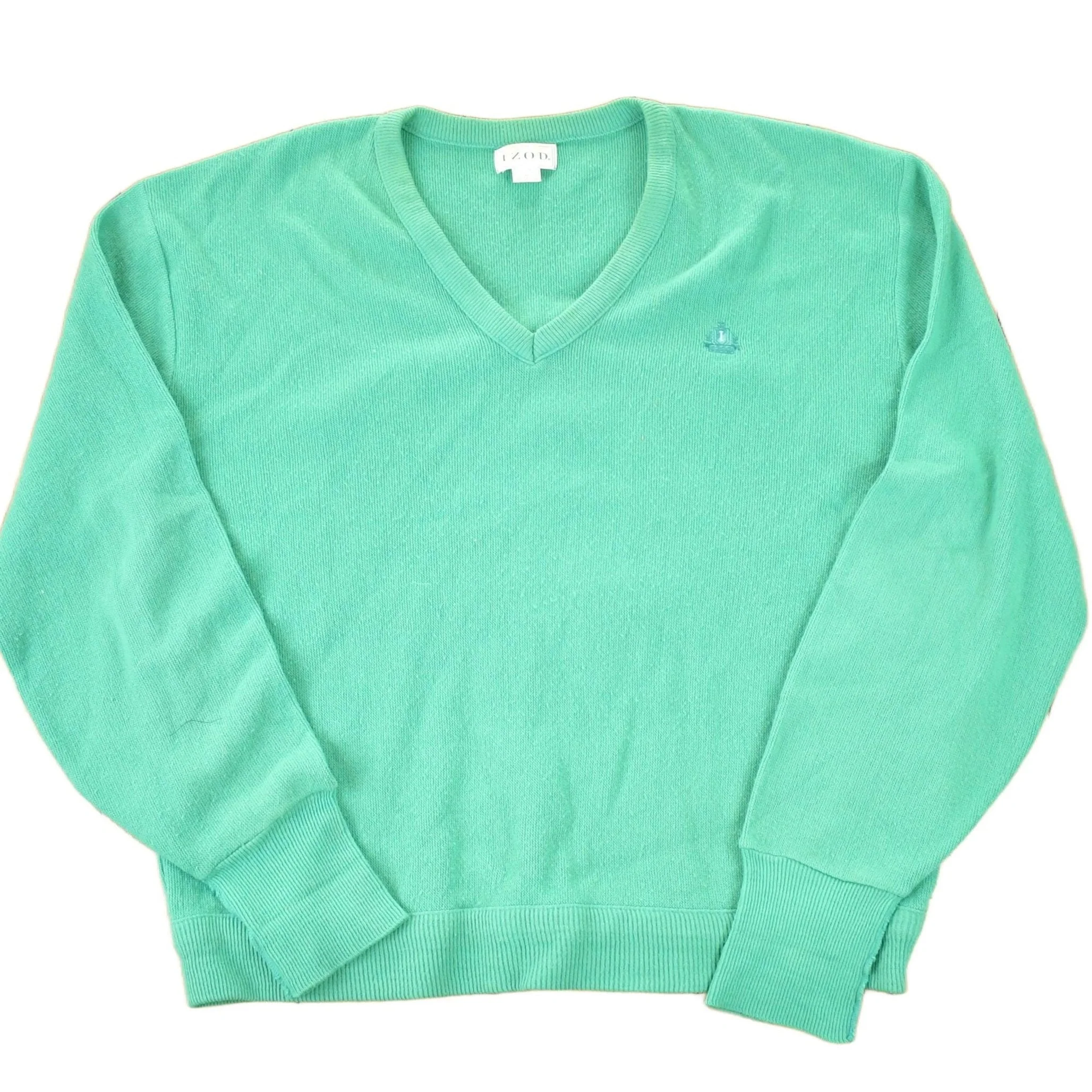 Vintage 1990s Izod Knit V Neck Sweater Men's XL