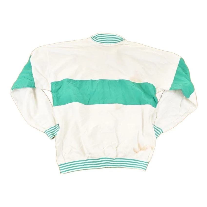 Vintage 1990s Izod Lacoste Colour Block Collared Crewneck Sweatshirt Men's L - Image 2