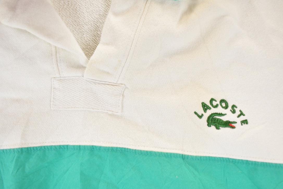 Vintage 1990s Izod Lacoste Colour Block Collared Crewneck Sweatshirt Men's L - Image 3