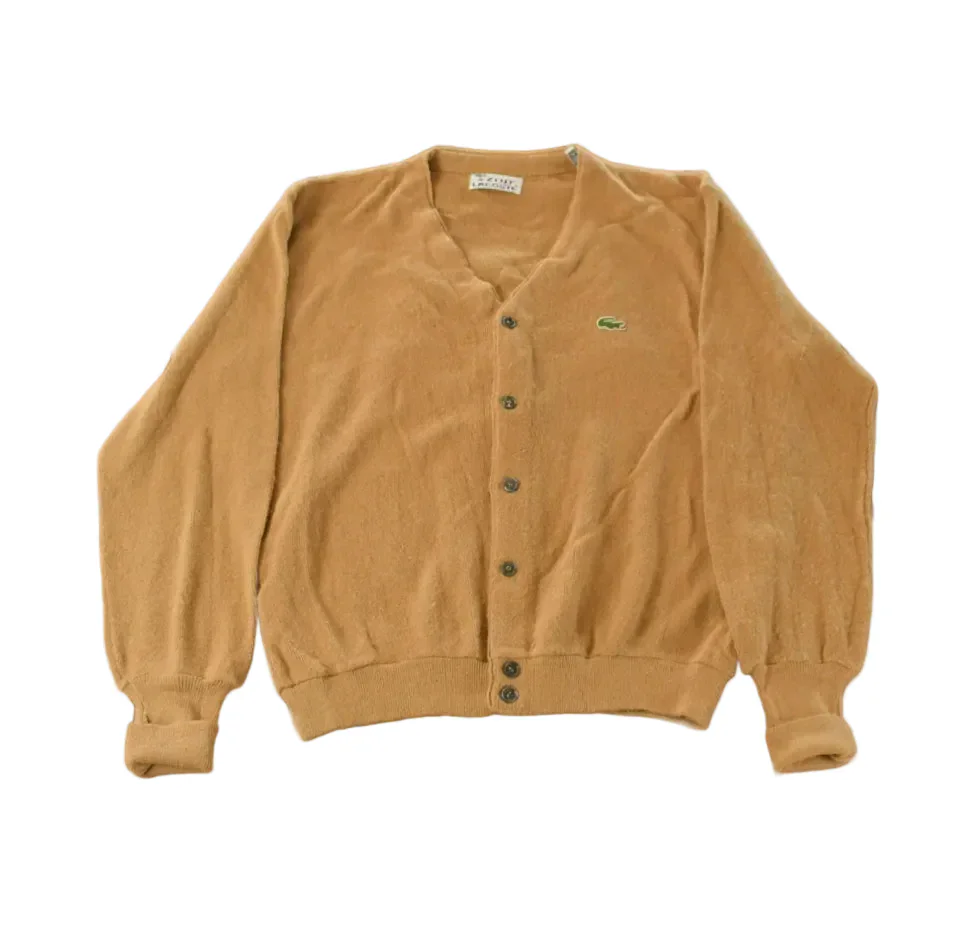 Vintage 1980s Izod Lacoste Knit Cardigan Sweater Men's XL