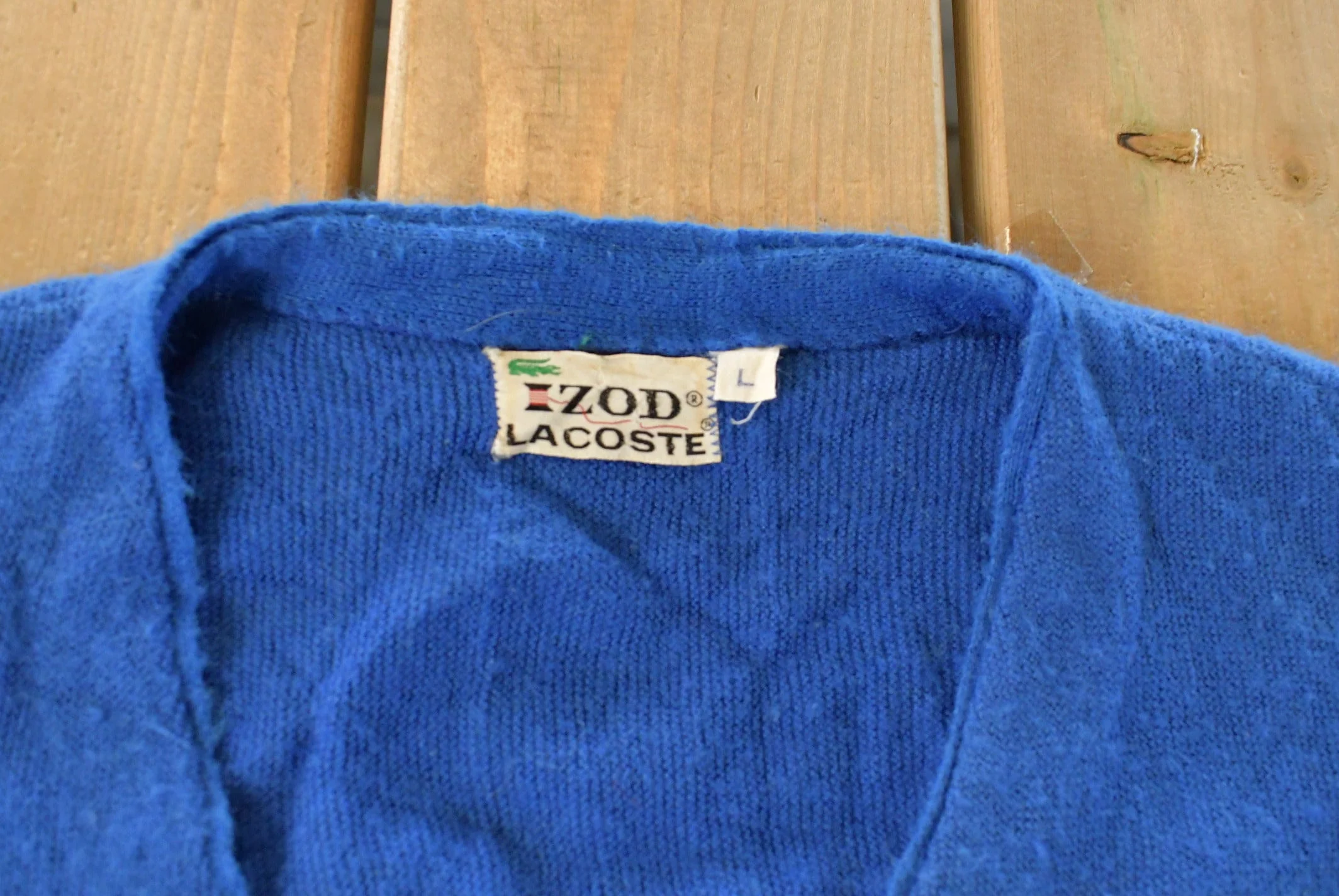 Vintage 1980s Izod Lacoste Knit Cardigan Sweater Men's Large - Image 4
