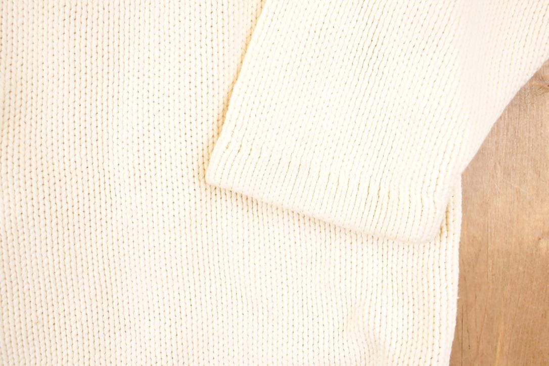 Vintage 1990s J Crew Tan Knit Mock Neck Sweater Men's L - Image 3